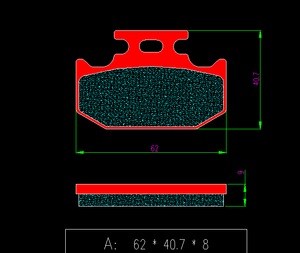 ผ้าเบรกเซรามิกสำหรับมอเตอร์ไซค์ FACTORY รุ่น KAWASAKI KX125 250 <span class=keywords><strong>500</strong></span> KDX125 200 R <span class=keywords><strong>SR</strong></span> 220SR 250SR KLX250 650 FA152 - Product Image 5
