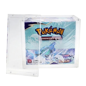 Cartes Pokemon Etb en acrylique personnalisées Boost Elite <span class=keywords><strong>Trainer</strong></span> Box Display Screw Magnet Case Clear Pokemon Packs Case avec couvercle - Product Image 1