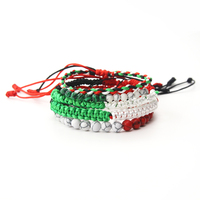 Bracelet tressé artisanal en pierres naturelles avec drapeau palestinien, ajustable, pour femme – Bijou de soutien à la Palestine, symbole d'amour et de paix