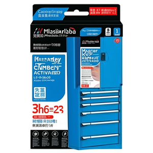 Fami Master Key Comfort C0-Eh=36x27 <b>Drawer</b> Cabinet 7 <b>Drawers</b> L714 D598 H2000 Dark Grey Ral7000 <b>Tool</b> Storage - Product Image 2