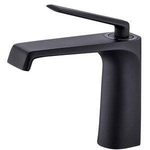 Cobre y latón baño <span class=keywords><strong>barato</strong></span> manija única mate negro <span class=keywords><strong>lavabo</strong></span> <span class=keywords><strong>grifo</strong></span> para baño <span class=keywords><strong>grifo</strong></span> <span class=keywords><strong>lavabo</strong></span> - Product Image 6