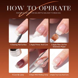 JTING Gel de construction en fibre transparente pour ongles, gel dur pour extension, réparation et sculpture, marque privée - Product Image 6