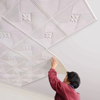 Panneau mural 3D pour plafond, blanc, imperméable, antistatique, ignifuge, usage hôtelier, écologique