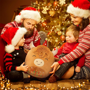 U657 Personnaliser la vache en peluche oreiller doux câlin animaux en peluche pour les cadeaux d'anniversaire décor à la maison géant Highland vache en peluche <span class=keywords><strong>jouet</strong></span> - Product Image 4