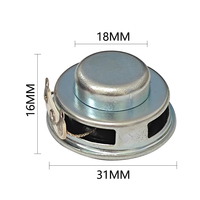 Haut-parleur KBE-31 31 mm 4 Ohm 2W haute puissance pleine gamme aimant néodyme étanche IP67 80-110 dB pour alarmes et détecteurs