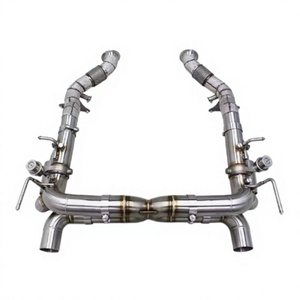 ท่อไอเสียแบบ X-pipe สำหรับ Ferrari F8 Spider/Tributo V8 3.9T พร้อมวาล์ว  แบบ Cat-back ท่อตรง  ระบบไอเสียแบบสปอร์ตเต็มรูปแบบ - Product Image 2