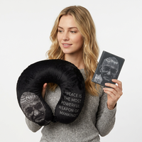 Set Hadiah Bantal Leher Perjalanan yang Dapat Disesuaikan, Tempat Paspor, Personalisasi Bentuk U, Mikrofiber Ramah Lingkungan, Dapat Dicuci