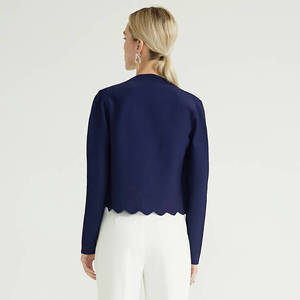 Cardigan en <span class=keywords><strong>laine</strong></span> <span class=keywords><strong>mérinos</strong></span> automne/hiver 2023 Cardigan court en tricot pour femmes pull Cardigans - Product Image 4