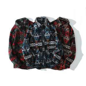 Camisa Casual de Primavera para Hombre, de Alta Calidad, 100% Algodón, Transpirable, con Estampado Floral <span class=keywords><strong>Rojo</strong></span> Digital, Manga Larga, Cuello Solapa, Estilo Holgado - Product Image 1