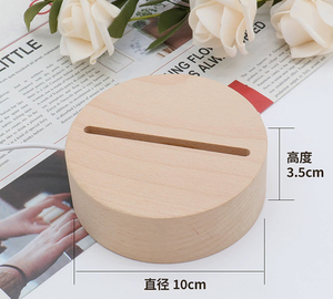 Base de lampe de table moderne minimaliste en bois de <span class=keywords><strong>hêtre</strong></span>/chêne <span class=keywords><strong>massif</strong></span> gravé, écologique, haute densité, option logo personnalisé, pour la maison - Product Image 1