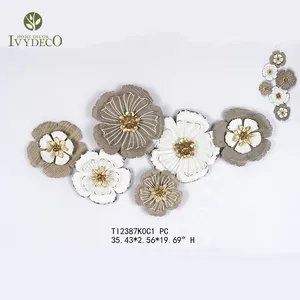 IVYDECO Professional Packaging Home Decor Art Flower Iron Nautical Metal Wall Art