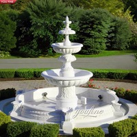 YOUFINE Fuente de Agua Escalonada de Mármol de Estilo Clásico Simple para Decoración de Jardín de Hotel o Resort al Aire Libre, Fabricante Personalizado