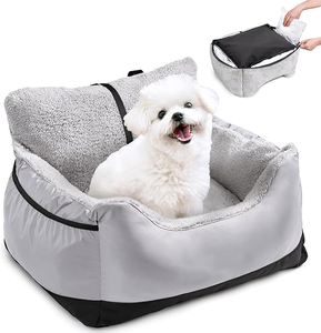 Siège auto pour chien en gros : Lit de sécurité pour animaux de compagnie, idéal pour les voyages, avec boucle réglable, coussin amovible, siège rehausseur souple pour chien - Product Image 1