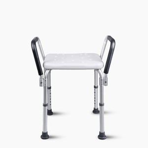 Tabouret de douche Rongfu en alliage d'aluminium 49x41x81 cm avec dossier antidérapant, équipement de sécurité pour la salle de bain - Product Image 3