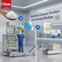 Automatic Vertical Multilane Sweetener Packaging Multi Lane 5g Granules Salt Cane Sugar Sachet Carton Box Packing Machine