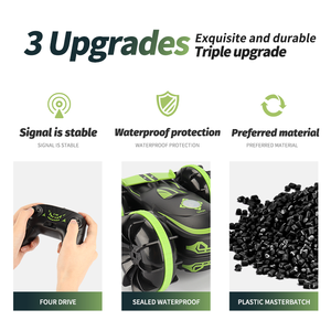 2.4G amfibi Stunt RC araba, çift taraflı çevirme elektrikli araç-Off-Road oyuncak araba ile 360 ° haddeleme ve yuvarlanan - Product Image 6