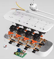 Multifonction Power Extension Desktop Power Strip 4 ports USB 2 Type C Universal Electric Universal Power Strip with Usb Ports