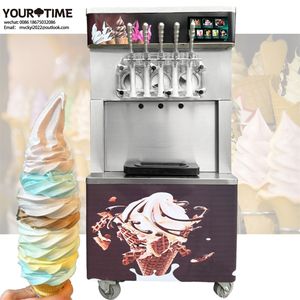 Yourtime professionnel <span class=keywords><strong>Turbine</strong></span> sorbetière haute dépassement manivelle sorbetière 5 buses Machine à crème glacée molle - Product Image 1