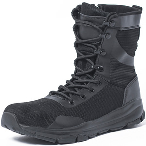 Bottes tactiques respirantes en mesh pour hommes TSB01, toutes saisons, pour la randonnée en plein air, disponibles en noir et kaki. - Product Image 3