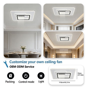 Plafonnier carré LED moderne pour villa, salon, chambre, bureau à domicile, té<span class=keywords><strong>l</strong></span>écommande, couvercle en acrylique, base en fer, 220V, IP44 - Product Image 3