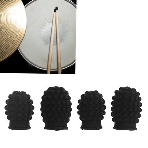 4ชิ้นกลองติดเงียบชุดปลายซิลิโคนกันกระแทกเครื่องตีกลองฝาครอบฝาครอบ - Product Image 2