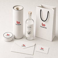 Tube en papier noir cylindrique vertical empilable avec couvercle séparé pour la livraison d'alcool en ligne (e-commerce)
