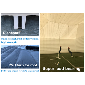 Lều câu lạc bộ đêm bơm hơi hình khối, đèn LED disco, chất liệu PVC đen, dùng cho sự kiện thương mại, tiệc ngoài trời, di động - Product Image 6