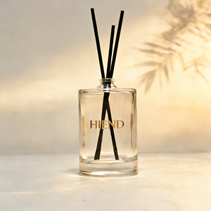 Bouteille <span class=keywords><strong>d</strong></span>'arôme en verre transparent de 50 ml/100 ml aux tons chauds, élégant récipient diffuseur pour des rituels de salle de bain sereins et des présentoirs de coiffeuse charmants - Product Image 3