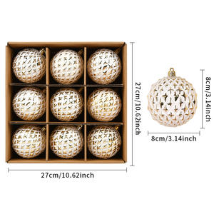 Fournitures <span class=keywords><strong>de</strong></span> décoration <span class=keywords><strong>de</strong></span> Noël, boules <span class=keywords><strong>de</strong></span> Noël <span class=keywords><strong>de</strong></span> 8 cm, décorations pour la maison, les centres commerciaux, les vitrines, pendentifs <span class=keywords><strong>de</strong></span> boules à suspendre pour l'arbre <span class=keywords><strong>de</strong></span> Noël - Product Image 6