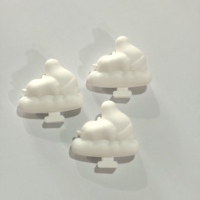 Figurine en silicone Bonhomme de neige nuage, poupée en caoutchouc souple, ornement, pièces de décoration artisanale DIY, OEM ODM, logo personnalisé, options de couleurs multiples