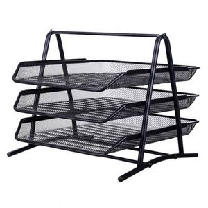 Desk Organizer Paper Tray with 3 Tier Desktop <b>File</b> Organizer Office Organizer & Stacking <b>File</b> Holder Document Organization - Product Image 1