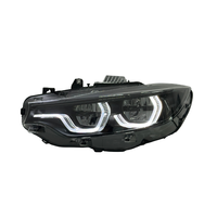 Faros Delanteros LED SJC Tricolor (Amarillo, Blanco, Ámbar) con Efecto Shadow Line 1:1 para BMW Serie 4 F32 F33 F36 F82 2013-2019, Plug and Play