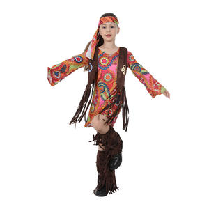 Nouveau costume d'Halloween <span class=keywords><strong>hippie</strong></span> pour filles, enfants, amoureux <span class=keywords><strong>de</strong></span> la paix, style bohème, tenue <span class=keywords><strong>de</strong></span> <span class=keywords><strong>déguisement</strong></span> pour la scène, la photographie, les fêtes, les jeux <span class=keywords><strong>de</strong></span> rôle - Product Image 4