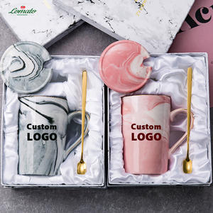 Taza de Cerámica con Diseño de Mármol Falso Rosa Gris al por Mayor |   Diseño de Lámina Dorada de Lujo |   Logotipo Personalizado |   Taza de Café Festiva para Regalo, Compra al por Mayor - Product Image 1