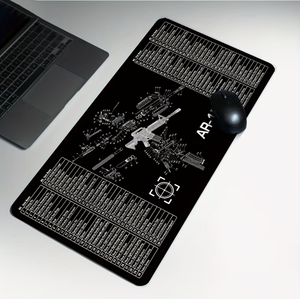 Tappetino per mouse con diagramma anatomico del fucile AR-15, tappetino da scrivania di grandi dimensioni, superficie lavabile, diverse misure disponibili, regalo per gli appassionati di armi da fuoco - Product Image 6