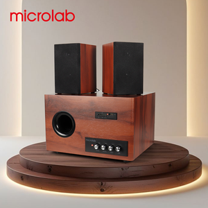 Nouvel arrivage : Enceinte active 3 voies Microlab M890BT avec woofer pour système de sonorisation 5.3 40W 2.1 DTS, USB, SD, <span class=keywords><strong>FM</strong></span>, RCA, idéale pour les fêtes, en bois, pour la maison et l'ordinateur - Product Image 1