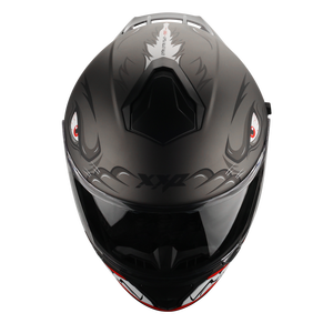 Casco de Motocicleta Integral ABS con Alerón Grande, Visera Exterior Transparente, Visera Interior Negra, Motocross, Liberación Rápida, XXP Warrior, Todas las Estaciones - Product Image 2