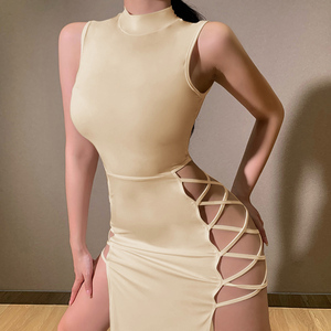 TONGYANG elegante abito <span class=keywords><strong>Sexy</strong></span> senza maniche nero con fasciatura per <span class=keywords><strong>abiti</strong></span> da serbatoio senza schienale da donna Club Party abbigliamento estivo Skinny - Product Image 6