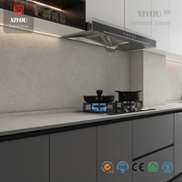 Dalle en pierre frittée Artis Grey sur mesure de 20 mm, 1600x3200 mm, finition polie pour mur de douche