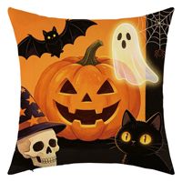 Housse de coussin d'Halloween, nouvelle collection, très populaire, en lin, drôle et décorative pour canapé