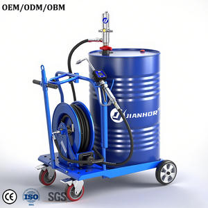 משאבת תוף פנאומטי שמן 55 גלון תוף אוויר מנוע מונע משאבות טרולי עם משאבת שמן 3:1 - Product Image 1