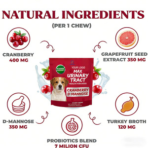 OEM/ODM Integratore Masticabile al Mirtillo Rosso per Cani: Controllo della Vescica, Supporto Immunitario e Intestinale, Supporto per il Tratto Urinario - Product Image 3