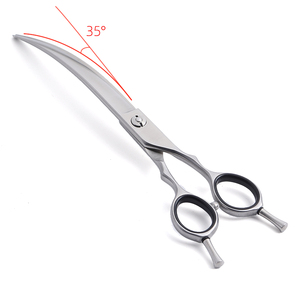 7.5 inç Firelion yüksek kaliteli mat gümüş Pet kavisli makas köpek tımar makas üreticisi - Product Image 1