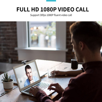 Stokta HD 1080P Web kamera canlı yayın için YouTube Video kayıt konferans toplantı USB Webcam