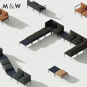M & w कार्यालय मॉड्यूलर सोफा सार्वजनिक स्वागत प्रतीक्षा लाउंज सोफे कार्यालय फर्नीचर व्यवसाय वर्ग कार्यालय सोफा - Product Image 6