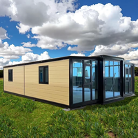 Maison conteneur extensible durable de 20 pieds ou 40 pieds, 2 chambres, préfabriquée, modulaire, avec balcon, à double étage, en kit, pour bureau à domicile