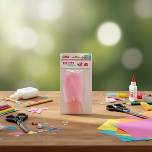 Piume rosa ILAN Pluma 11 cm per artigianato e decorazioni - Product Image 3