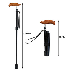 Shindai <b>Foldable</b> Carbon Fiber <b>Walking</b> <b>Stick</b> 71-93cm Retractable Cane For Seniors Outdoor Use - Product Image 1