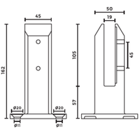 Rampe d'escalier réglable en acier inoxydable TOP, balustrade au design moderne personnalisé, support de main courante en verre ovale pour clôture de piscine