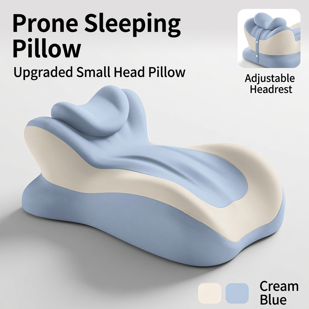 Beige Blue [Arc Pillow Prone Sleeping Pillow]